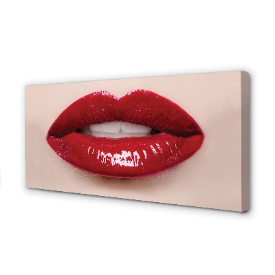 Pintura em tela Lábios vermelhos