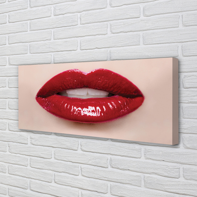 Pintura em tela Lábios vermelhos