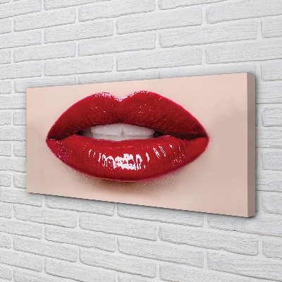 Pintura em tela Lábios vermelhos