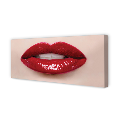Pintura em tela Lábios vermelhos