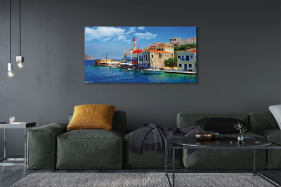 Quadro em tela Grécia Costa Montanhas Mar