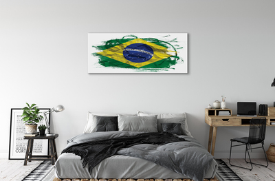 Pintura em tela bandeira brasileira