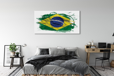 Pintura em tela bandeira brasileira