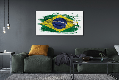 Pintura em tela bandeira brasileira
