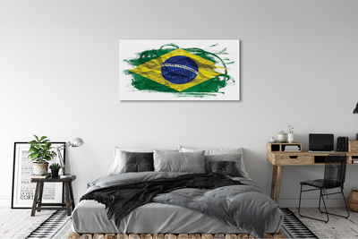 Pintura em tela bandeira brasileira