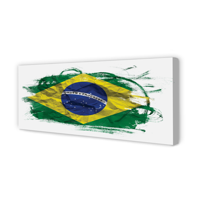Pintura em tela bandeira brasileira