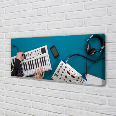 Quadro em tela Fones de ouvido para console de DJ