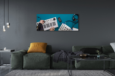 Quadro em tela Fones de ouvido para console de DJ