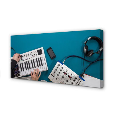 Quadro em tela Fones de ouvido para console de DJ