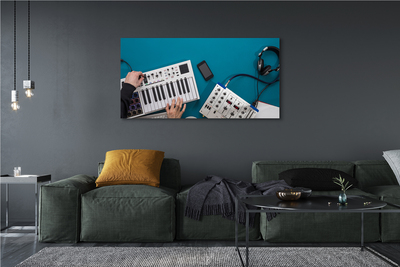 Quadro em tela Fones de ouvido para console de DJ