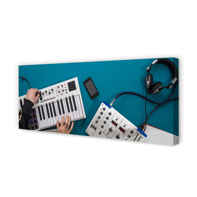 Quadro em tela Fones de ouvido para console de DJ