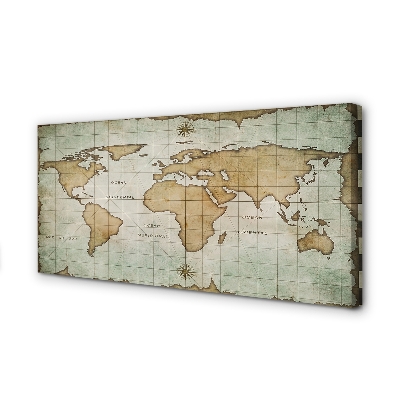 Quadro em tela Mapa queimado