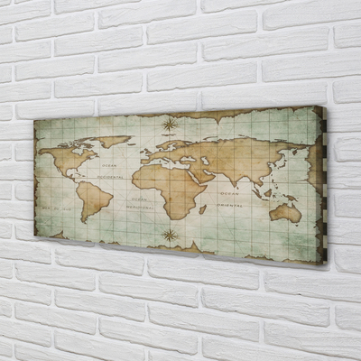 Quadro em tela Mapa queimado