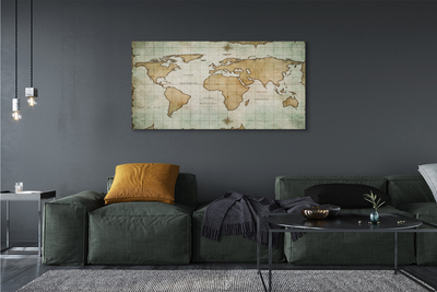 Quadro em tela Mapa queimado