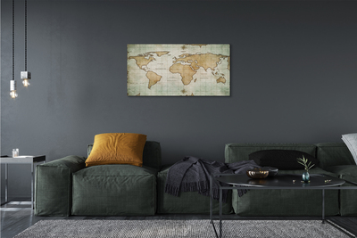 Quadro em tela Mapa queimado