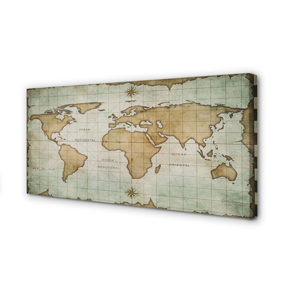 Quadro em tela Mapa queimado