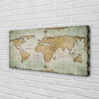 Quadro em tela Mapa queimado