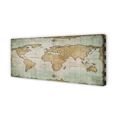 Quadro em tela Mapa queimado