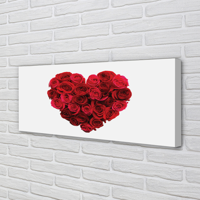 Pintura em tela Coração de rosas