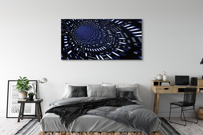 Quadro em tela Túnel azul 3d