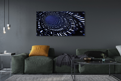 Quadro em tela Túnel azul 3d