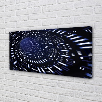 Quadro em tela Túnel azul 3d