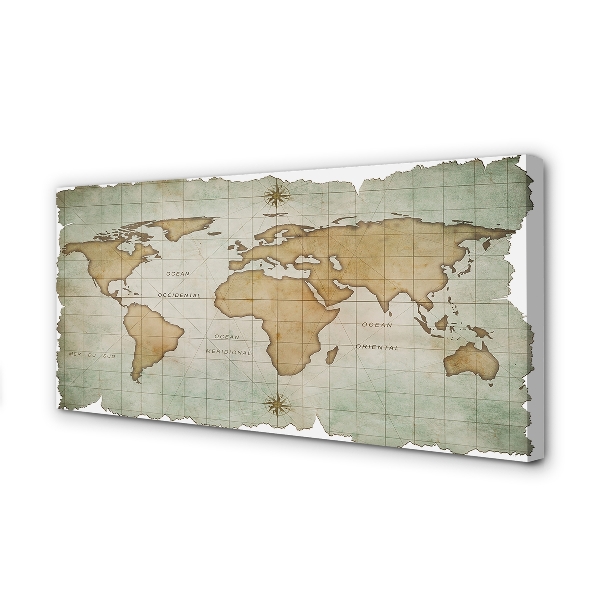 Pintura em tela Mapa