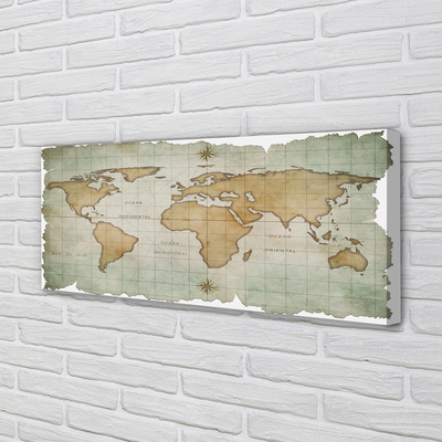 Pintura em tela Mapa