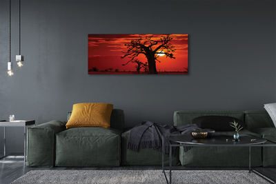 Quadro em tela Árvores nuvens céu