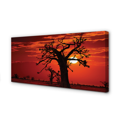 Quadro em tela Árvores nuvens céu