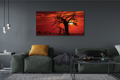 Quadro em tela Árvores nuvens céu