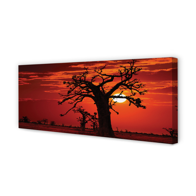 Quadro em tela Árvores nuvens céu