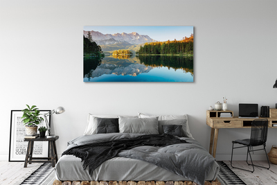 Pintura em tela Alemanha Montanhas Lago Floresta
