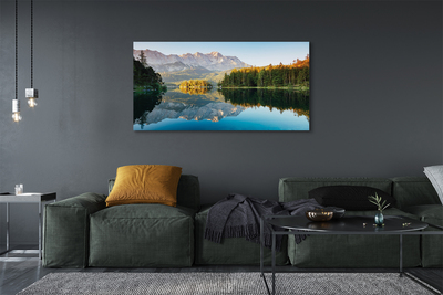 Pintura em tela Alemanha Montanhas Lago Floresta