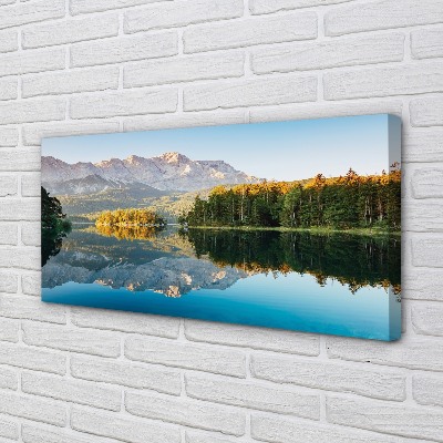 Pintura em tela Alemanha Montanhas Lago Floresta
