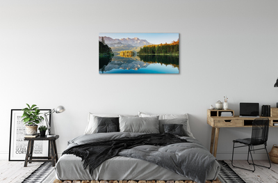 Pintura em tela Alemanha Montanhas Lago Floresta
