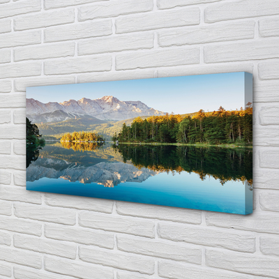 Pintura em tela Alemanha Montanhas Lago Floresta