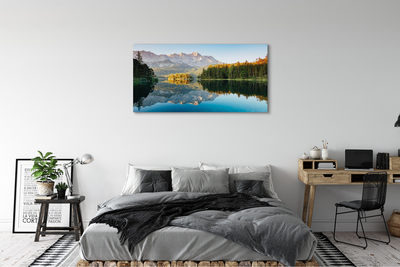 Pintura em tela Alemanha Montanhas Lago Floresta