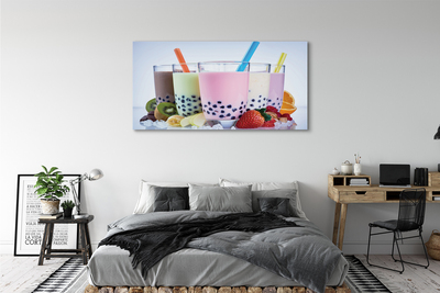 Quadro em tela Milkshakes com frutas