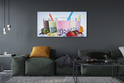 Quadro em tela Milkshakes com frutas
