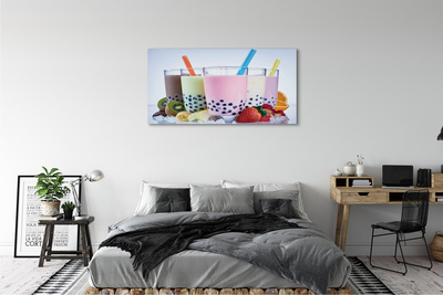 Quadro em tela Milkshakes com frutas