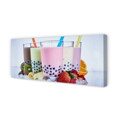 Quadro em tela Milkshakes com frutas