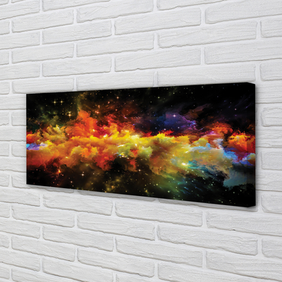 Quadro em tela Padrões fractais amarelos