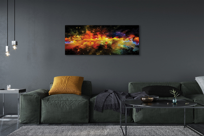 Quadro em tela Padrões fractais amarelos