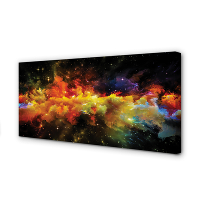 Quadro em tela Padrões fractais amarelos