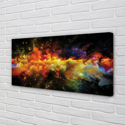 Quadro em tela Padrões fractais amarelos