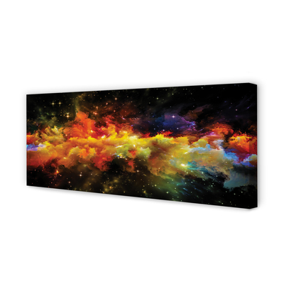 Quadro em tela Padrões fractais amarelos