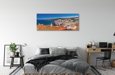 Pintura em tela Espanha Cidade Mar Montanhas