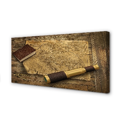 Quadro em tela Caderno de mapas antigo
