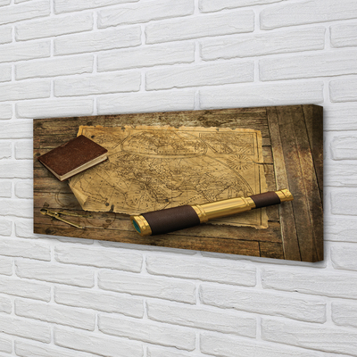 Quadro em tela Caderno de mapas antigo